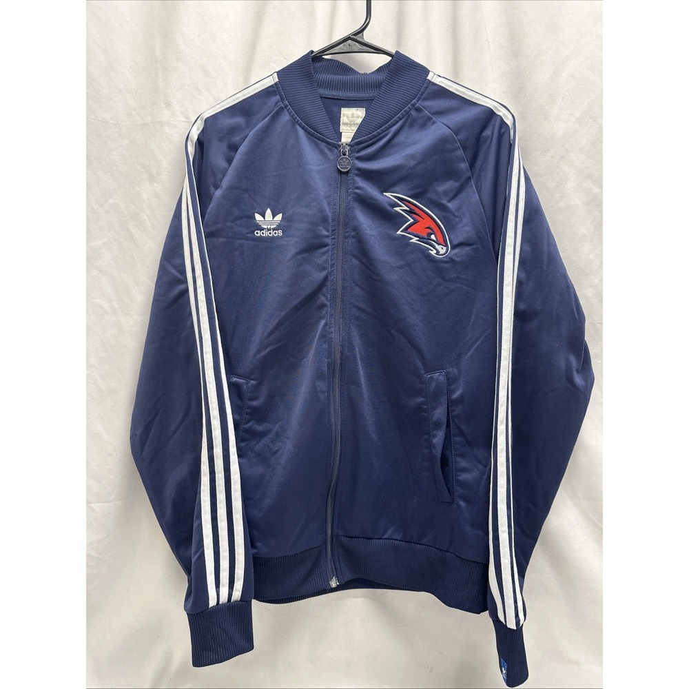Atlanta‎ Hawks Adidas Track Jacket Mens Small Blue NBA Basketball Zip Up Vintage